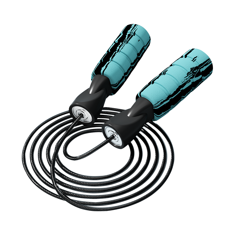 TS-4 Color Graffiti/Single Color Foam Sponge Handle Jump Rope สำหรับผู้ใหญ่